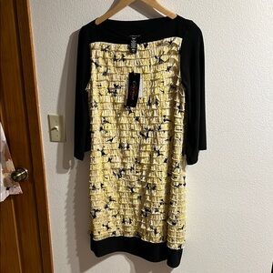 Cocomo Black and Yellow Women's Dress